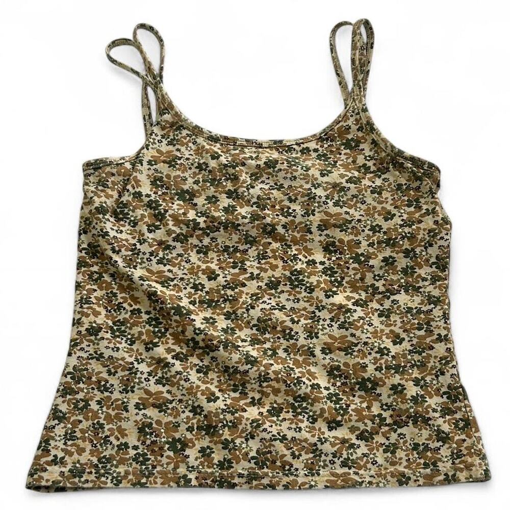 Earth tones floral print cami